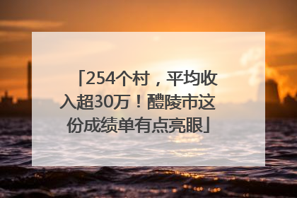 254个村，平均收入超30万！醴陵市这份成绩单有点亮眼