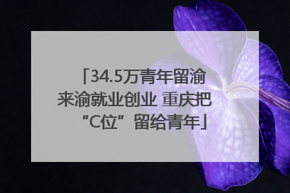 34.5万青年留渝来渝就业创业 重庆把“C位”留给青年