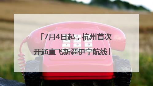 7月4日起，杭州首次开通直飞新疆伊宁航线