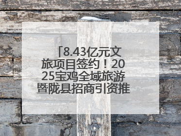 8.43亿元文旅项目签约！2025宝鸡全域旅游暨陇县招商引资推介会在西安举办