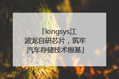 longsys江波龙自研芯片，筑牢汽车存储技术根基